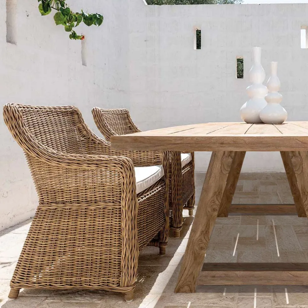 Gartensessel aus Kunstfasergeflecht Made in Italy - Tillie