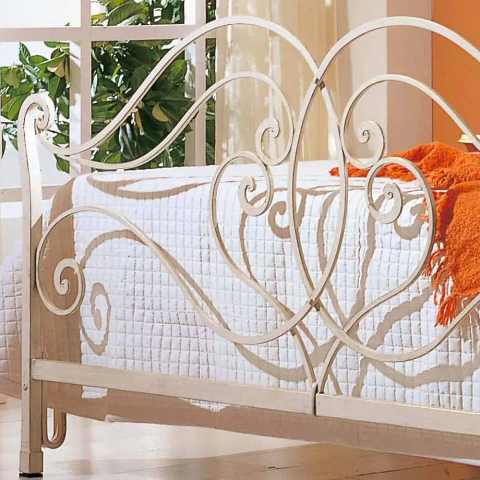 Design Doppelbett aus Schmiedeeisen Allie 160x190 cm Made in Italy