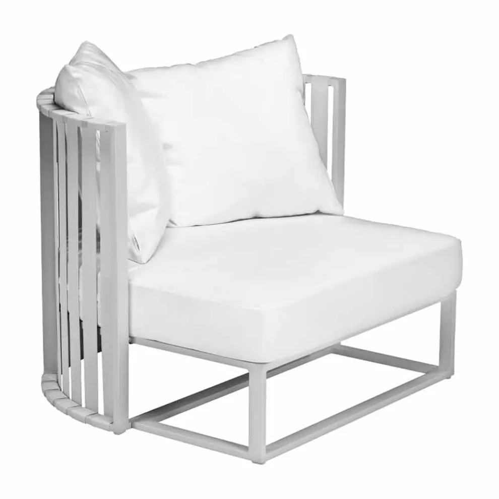 Outdoor-Sessel in Aluminium und Luxus Design Seile 3 Oberflächen - Julie