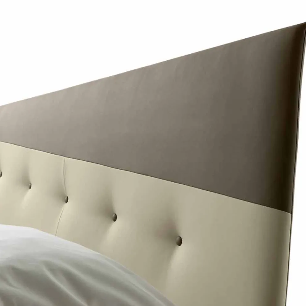 Doppelbett mit modernem Design Box aus Kunstleder Made in Italy - Carmelo