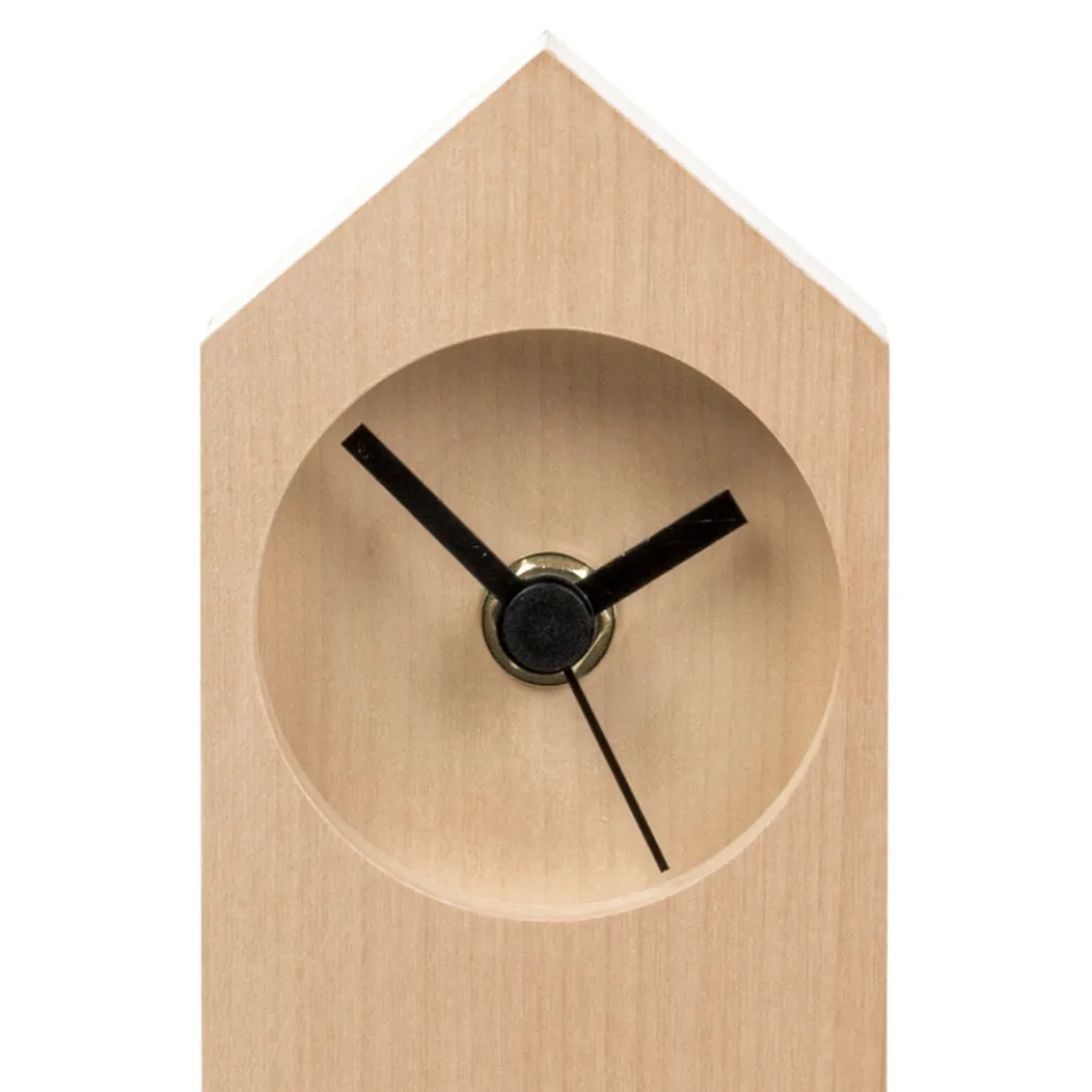 Moderne Tischuhr aus verdampftem Ahornholz Made in Italy - Maple