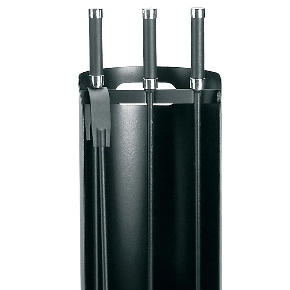 Werkzeughalter mit 3 Kaminbesteck aus Metall, hergestellt in Italien – Bazar