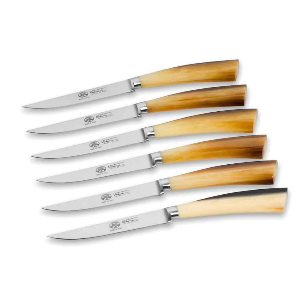 6 glatte Klingenmesser, Berti Exklusiv für Viadurini - Andalo