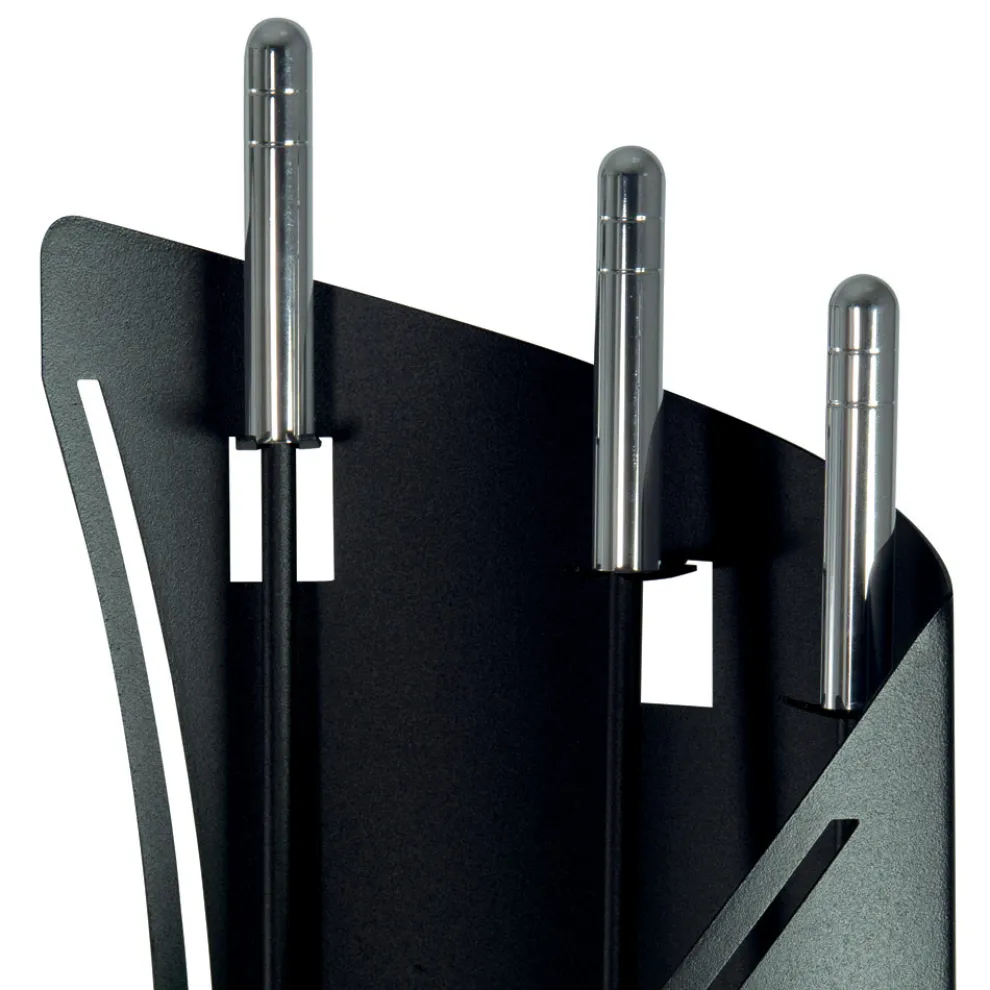 Fester Werkzeughalter mit 3 in Italien hergestellten Kaminbestecken – Turban