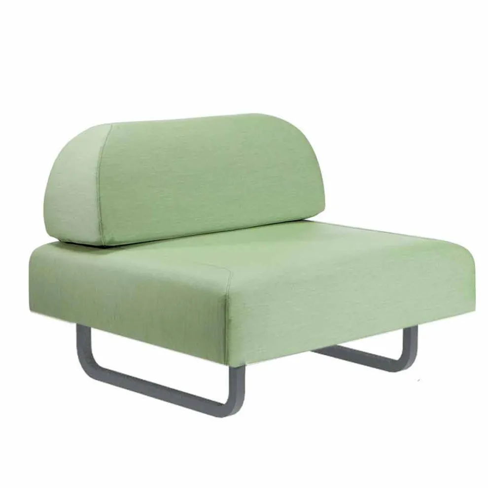 Outdoor Design Sessel aus Metall und Stoff Made in Italy - Selia