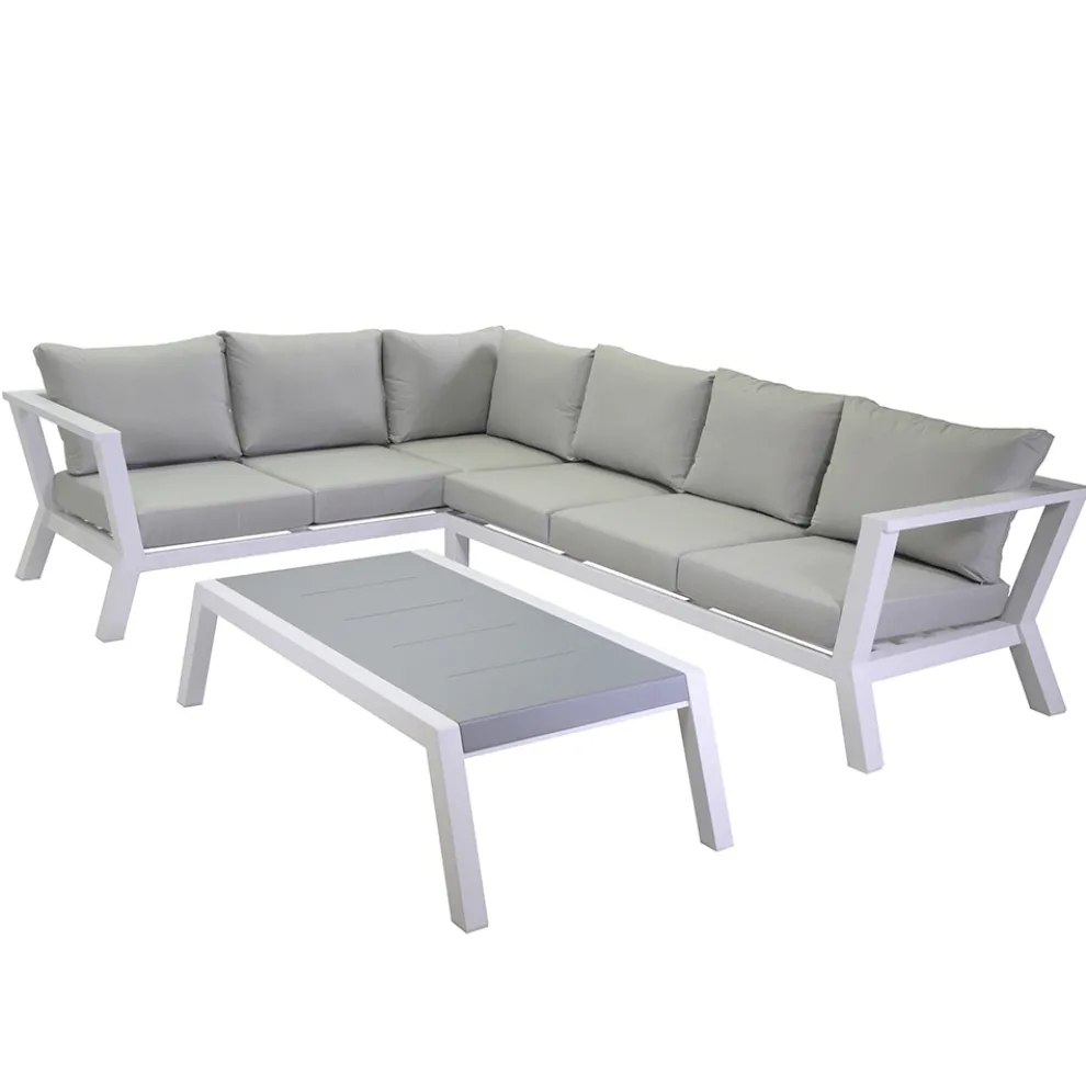 Garten-Lounge aus Aluminium - Pastellfarben