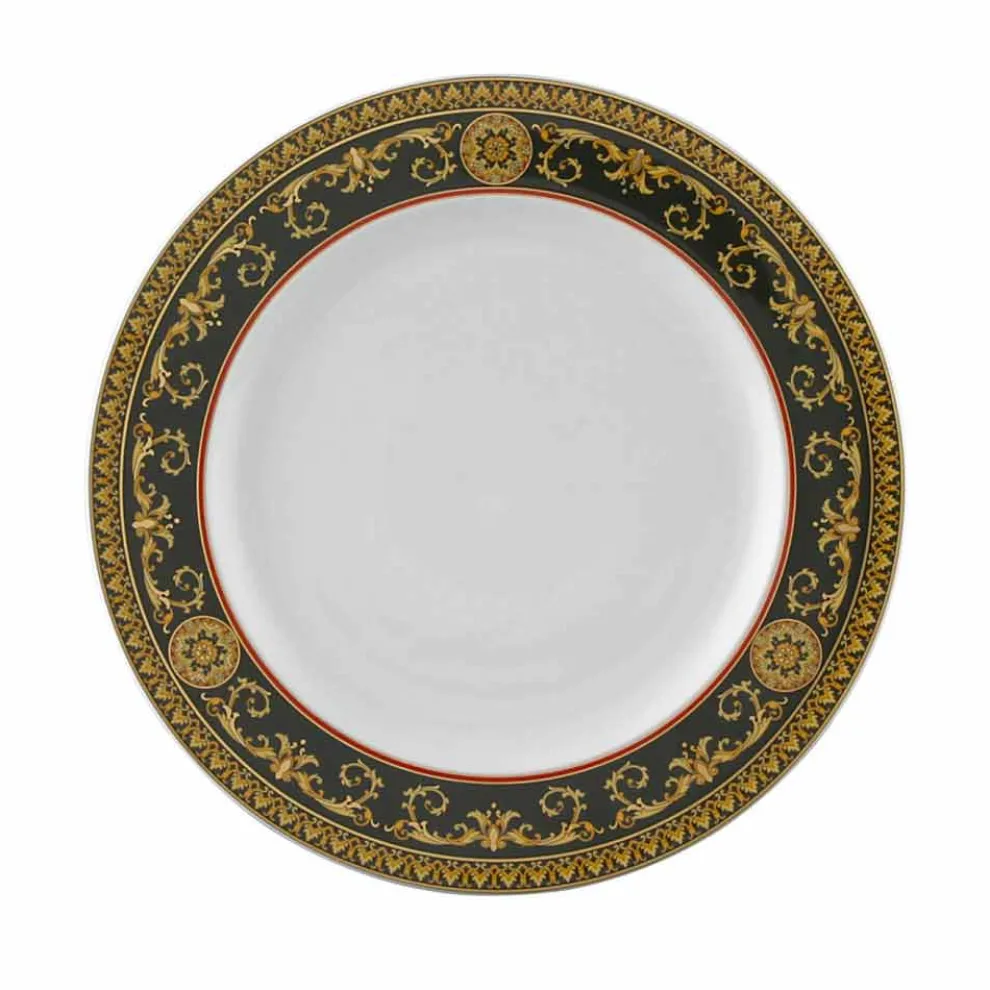 Rosenthal Versace Medusa Blue 27cm flache Platte aus Porzellan Design