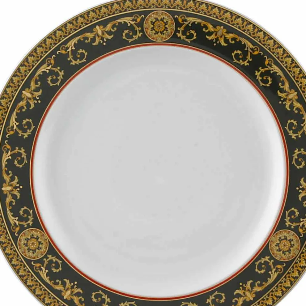 Rosenthal Versace Medusa Blue 27cm flache Platte aus Porzellan Design