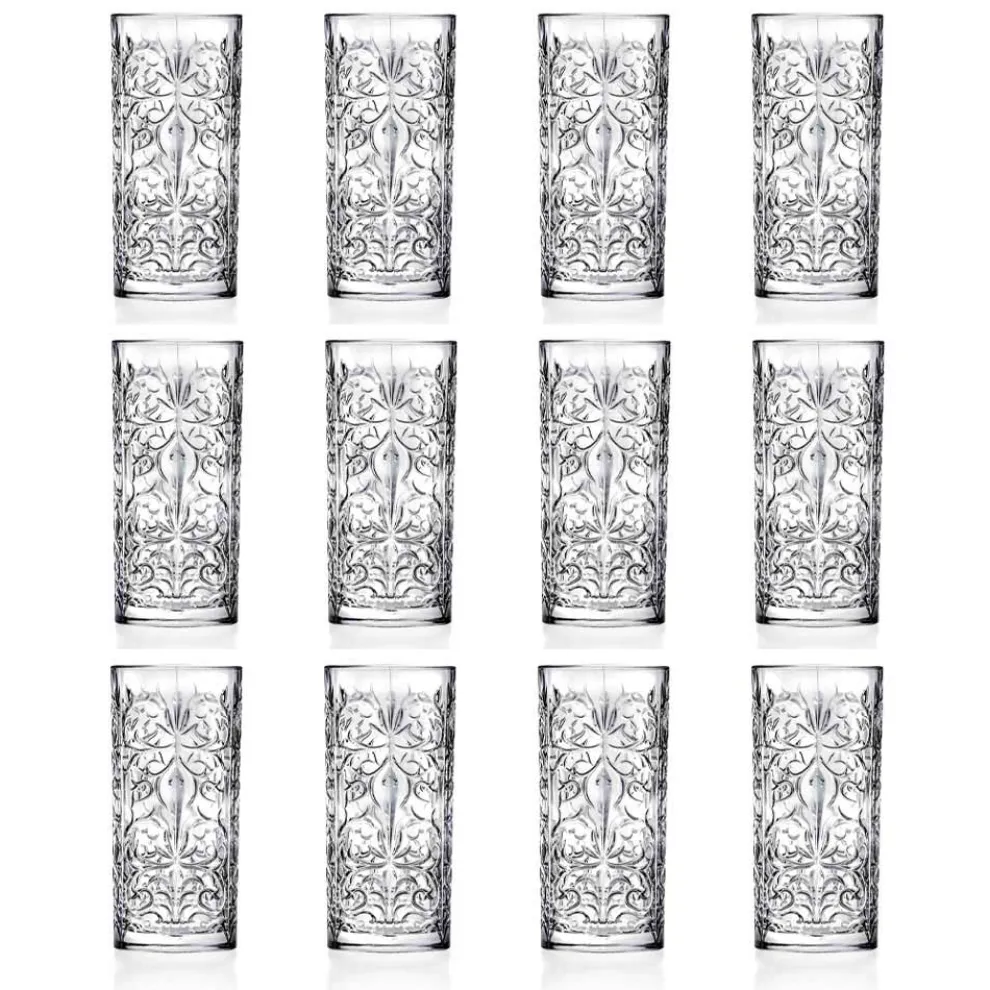 12 Tumbler Tall Highball Cocktailglas oder luxuriös dekoriertes Wasser - Schicksal