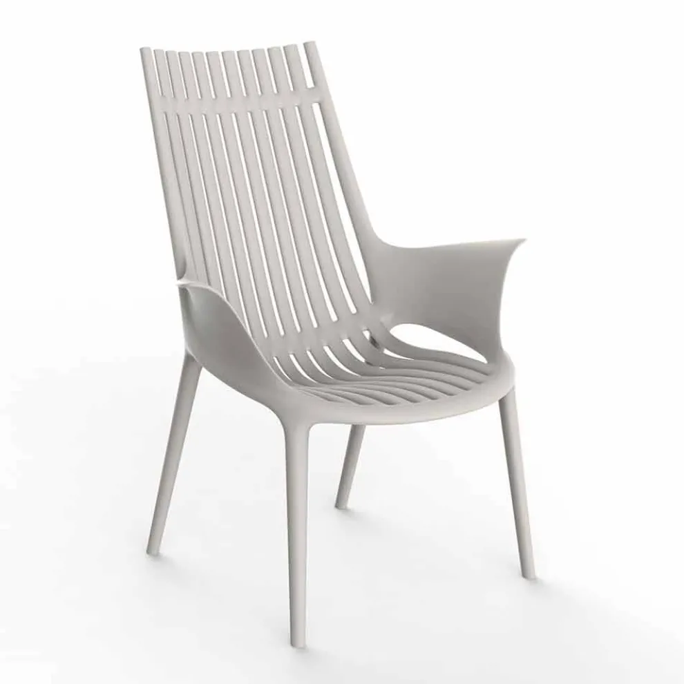 Loungesessel mit Armlehnen für den Außenbereich aus Kunststoff 4 Stück - Ibiza von Vondom