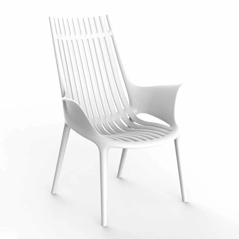 Loungesessel mit Armlehnen für den Außenbereich aus Kunststoff 4 Stück - Ibiza von Vondom