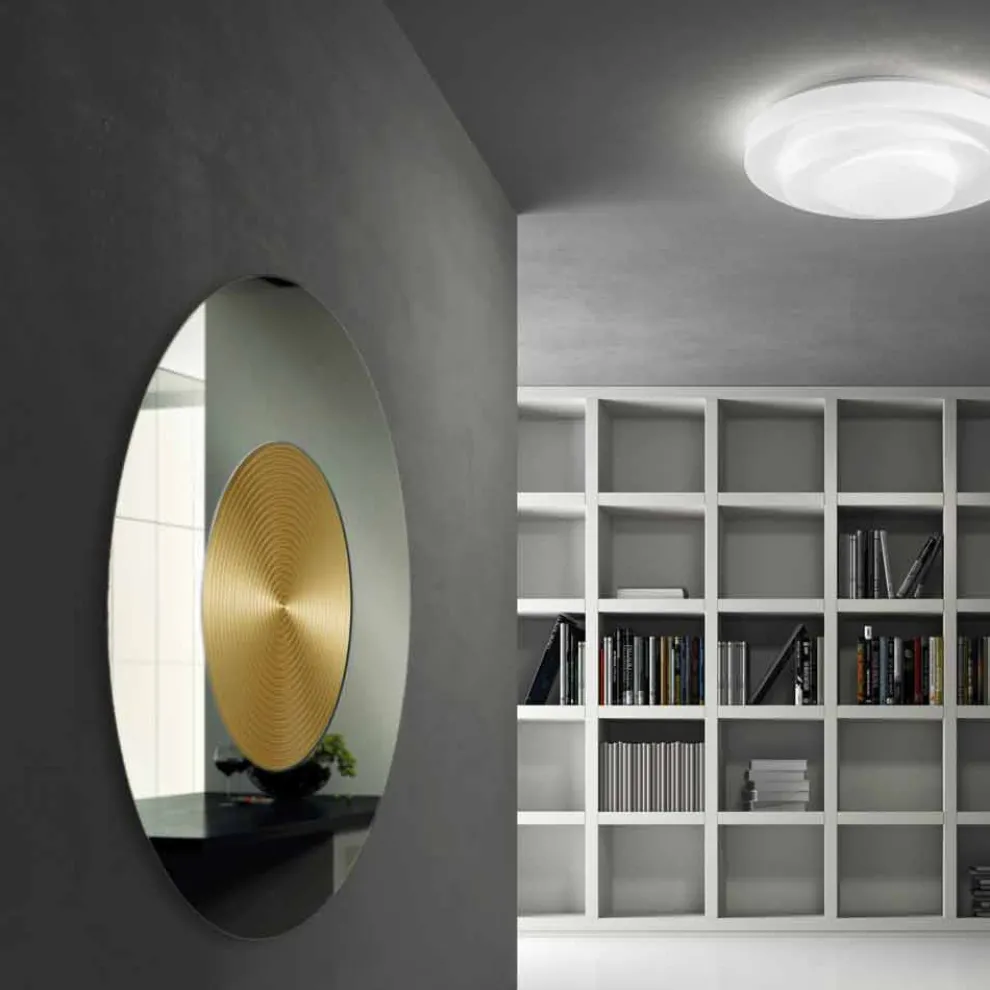 Runder Wandspiegel mit Spiegelrahmen aus MDF