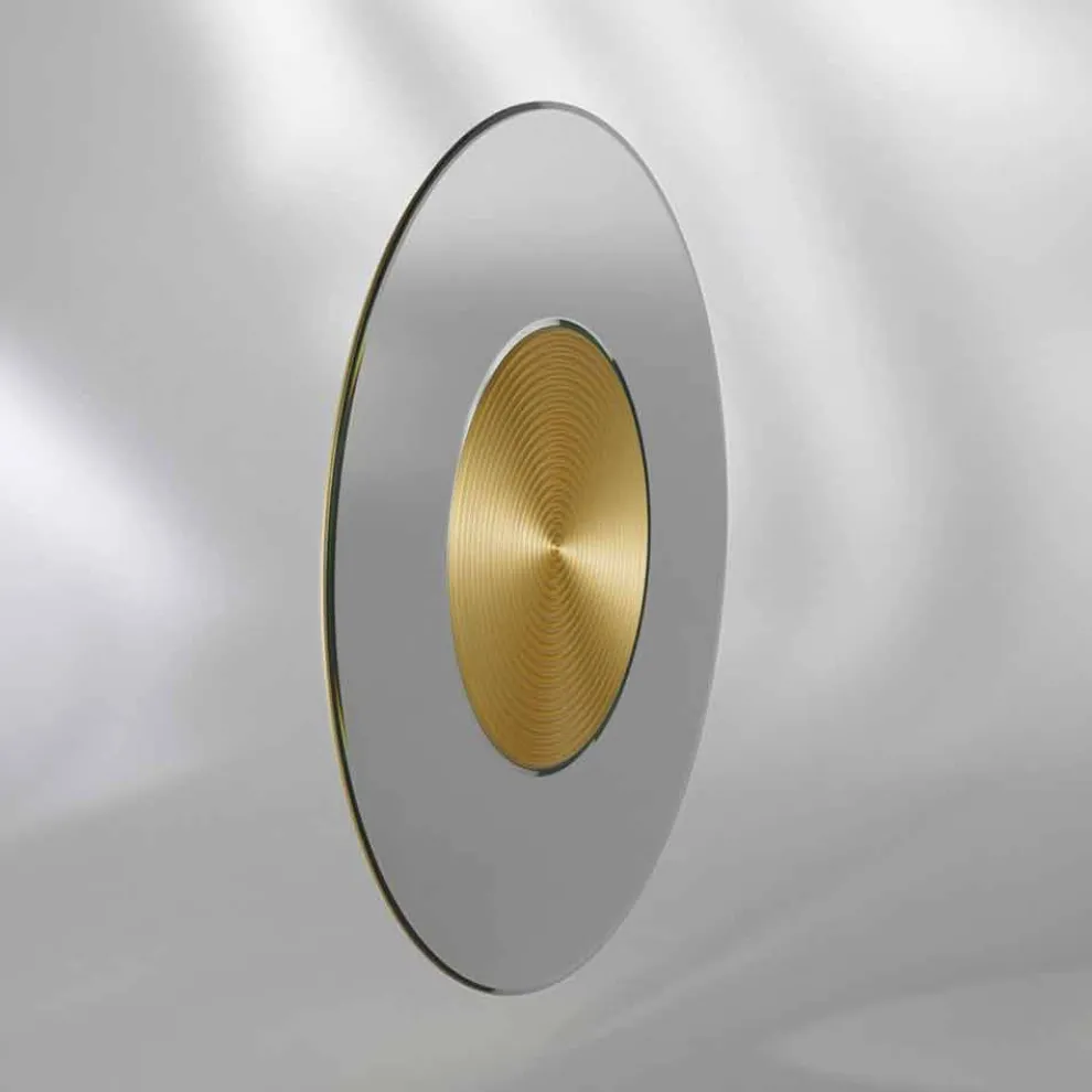 Runder Wandspiegel mit Spiegelrahmen aus MDF