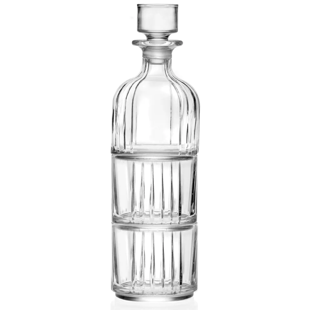 Likör-Set aus ökologischem Kristall, stapelbar 3 Stück - Spicco