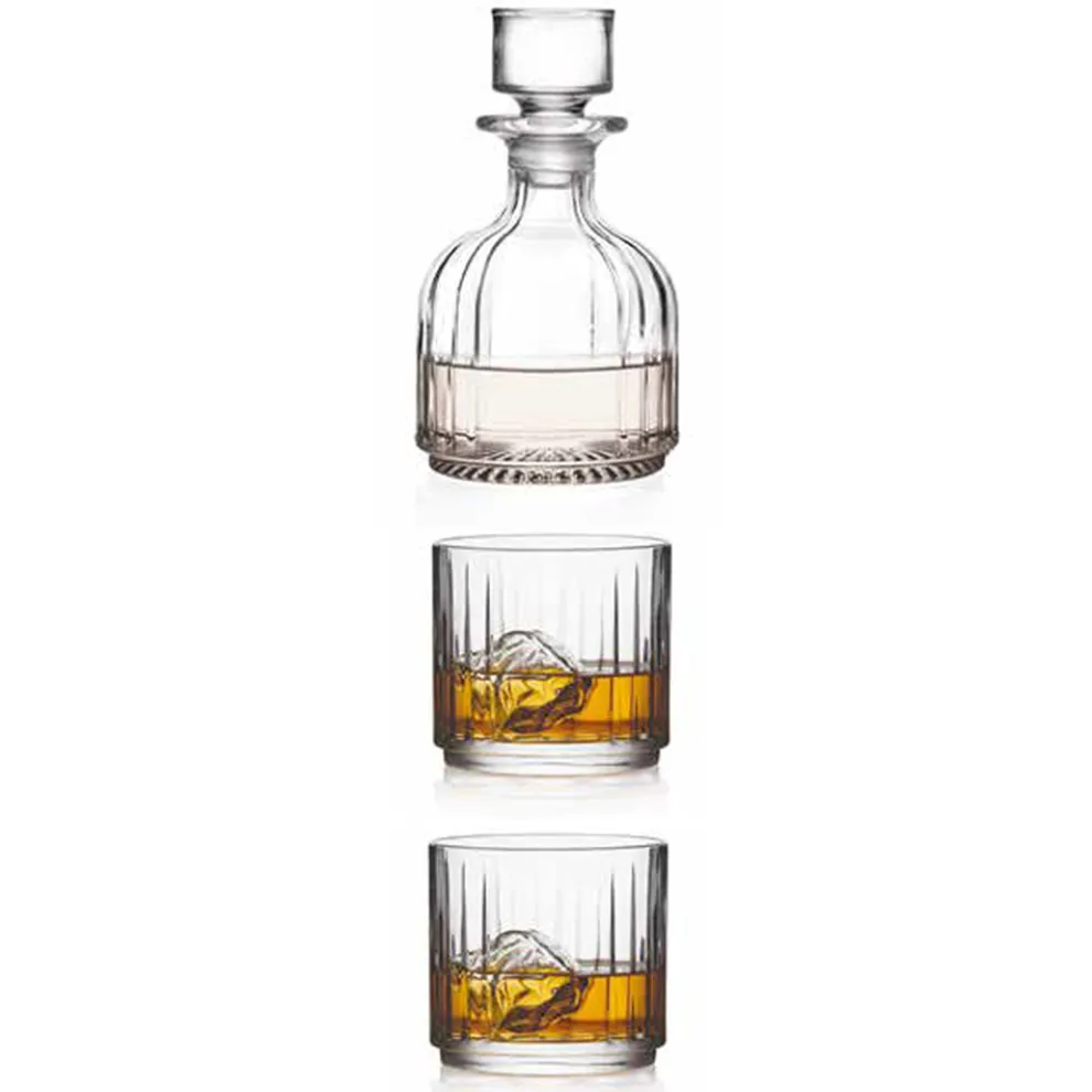 Likör-Set aus ökologischem Kristall, stapelbar 3 Stück - Spicco