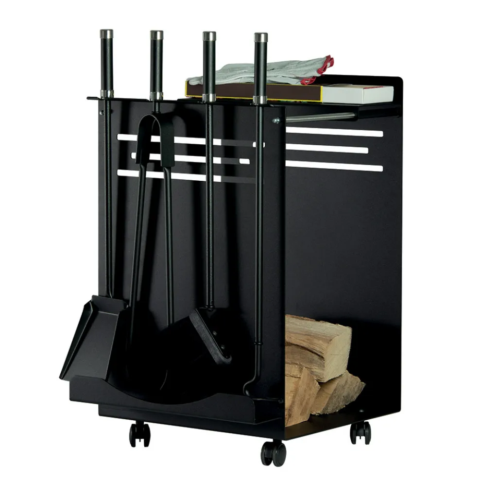 Holzhalter mit Werkzeughalter mit 4 integrierten Zubehörteilen, hergestellt in Italien – Eule