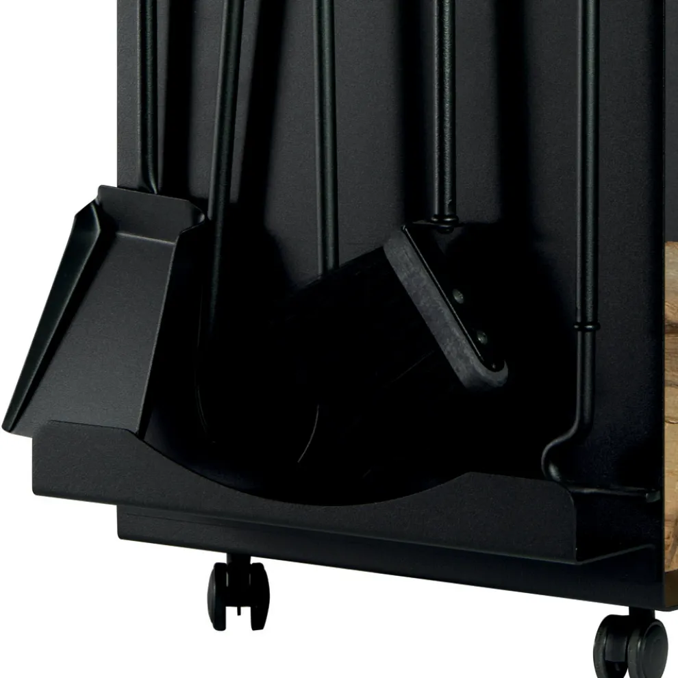 Holzhalter mit Werkzeughalter mit 4 integrierten Zubehörteilen, hergestellt in Italien – Eule