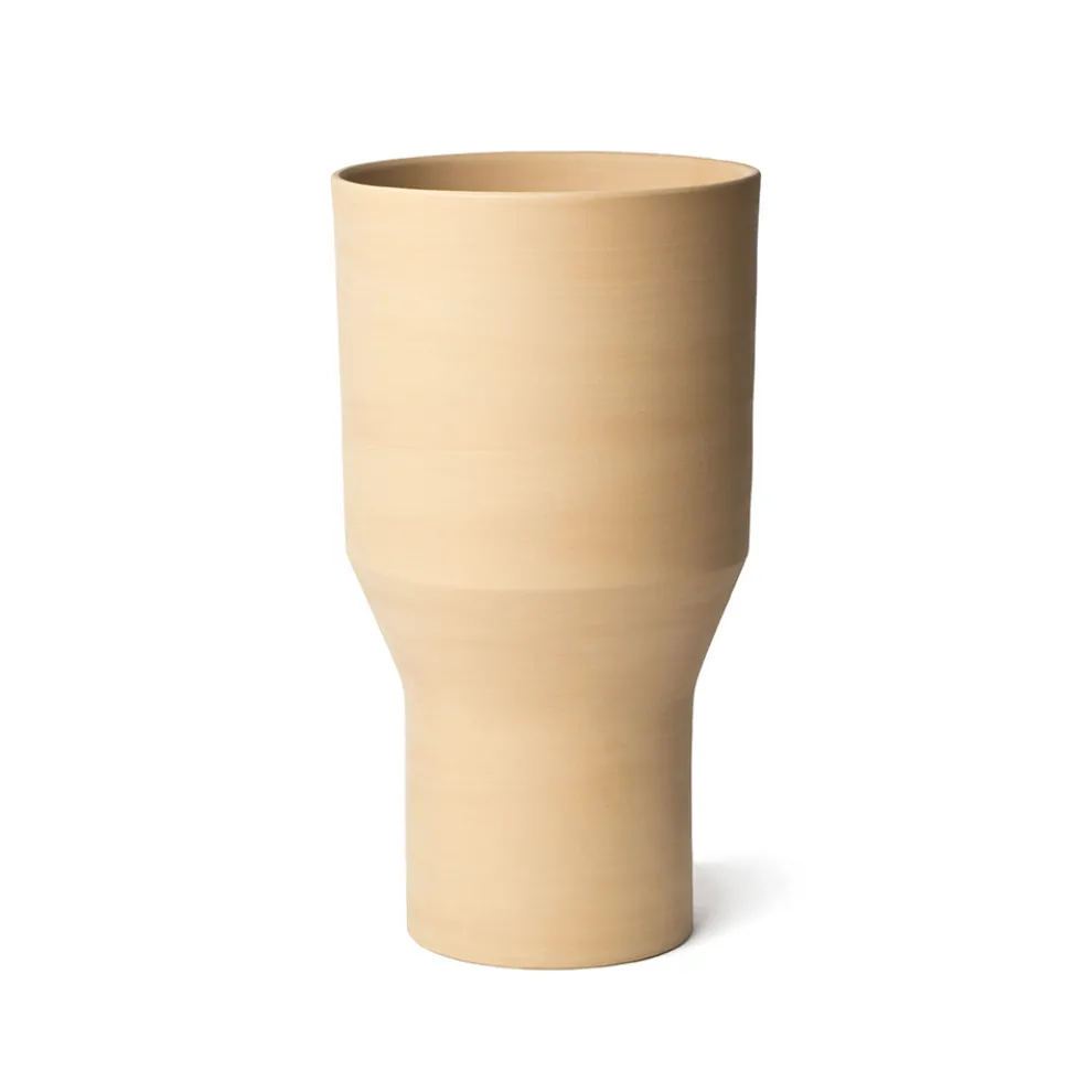 Handgefertigte Blumenvase mit Terrakotta-Untertasse Made in Italy - Pita