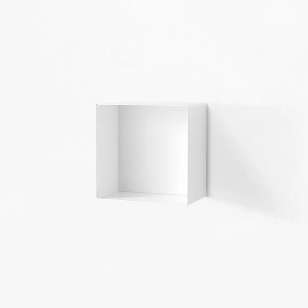 Wendewandregal aus quadratischem Metall - Book