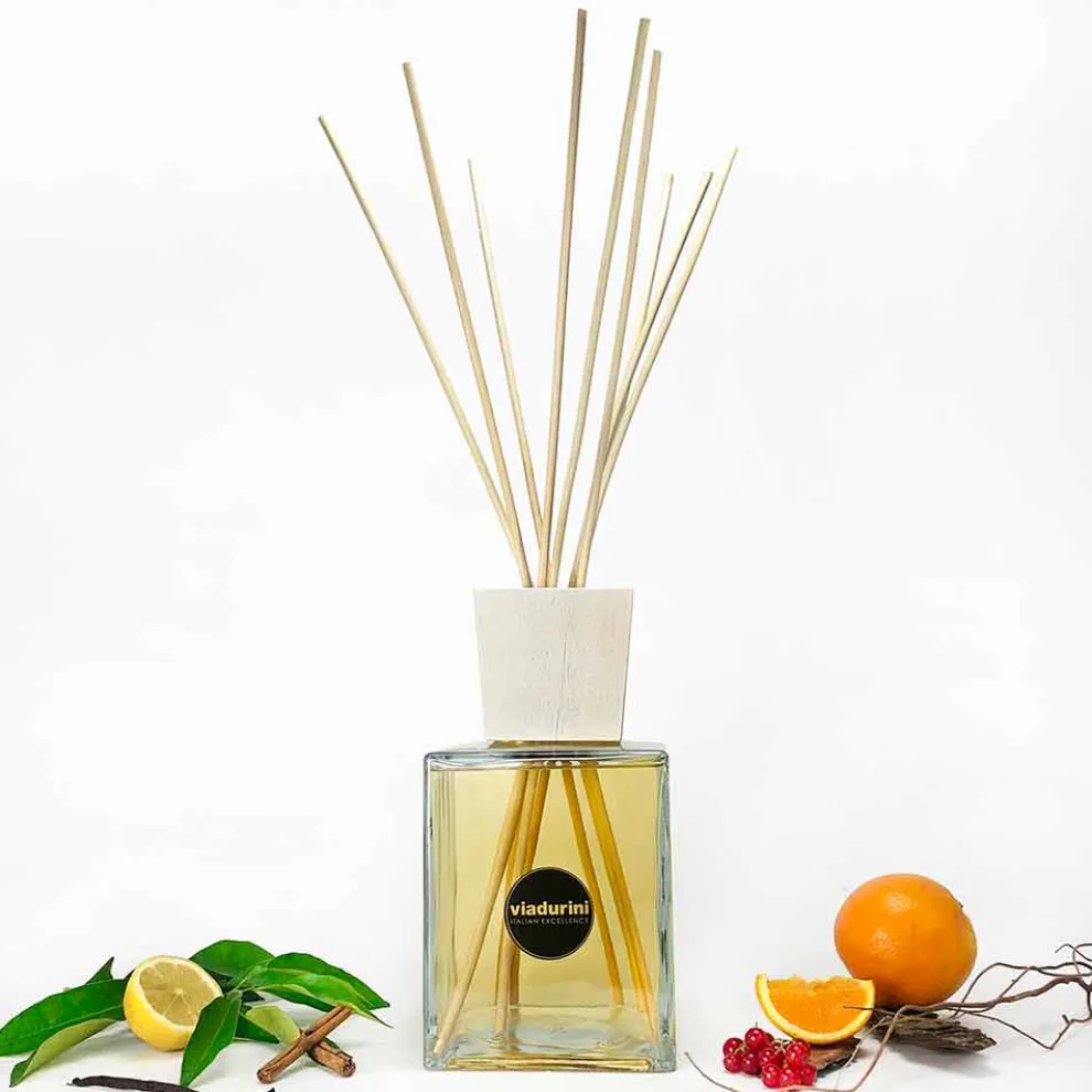 Raumduft Mandarine und Zimt 2,5 Lt mit Stäbchen - Lamaddalena