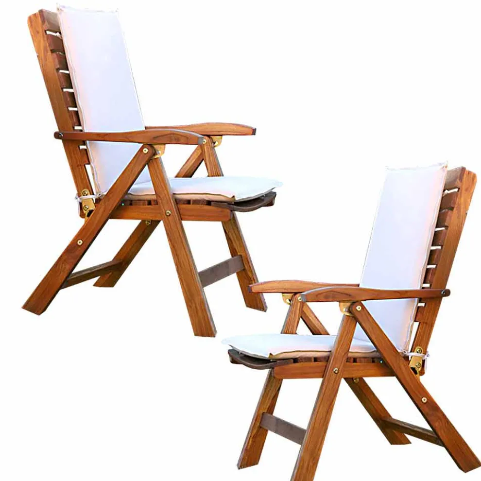 Klappsessel in Teak für den Außenbereich