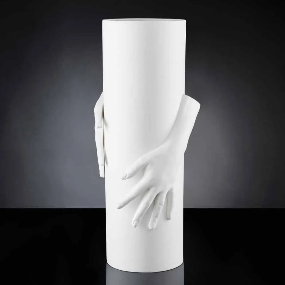 Hohe Keramikvase für den Innenbereich, handgefertigt in Italien - Monte