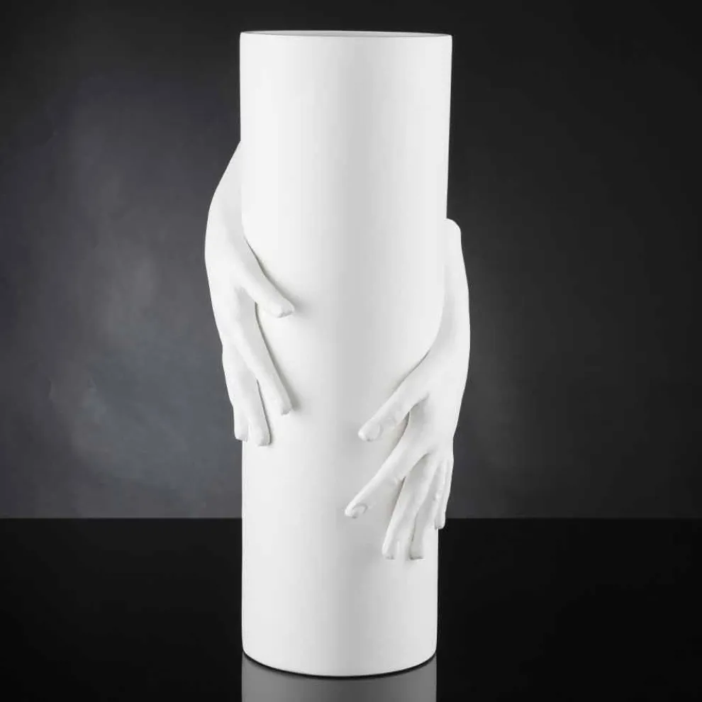 Hohe Keramikvase für den Innenbereich, handgefertigt in Italien - Monte