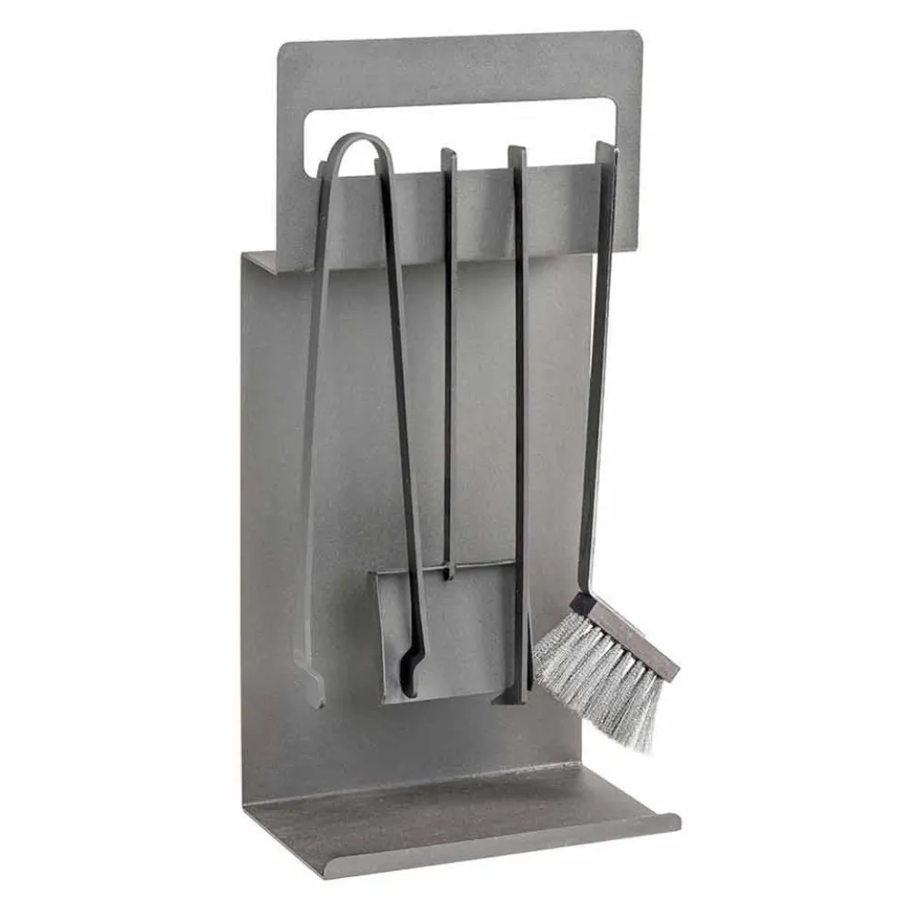 Kaminzubehör aus farbigem Stahl Made in Italy 4 Stück - Rachel