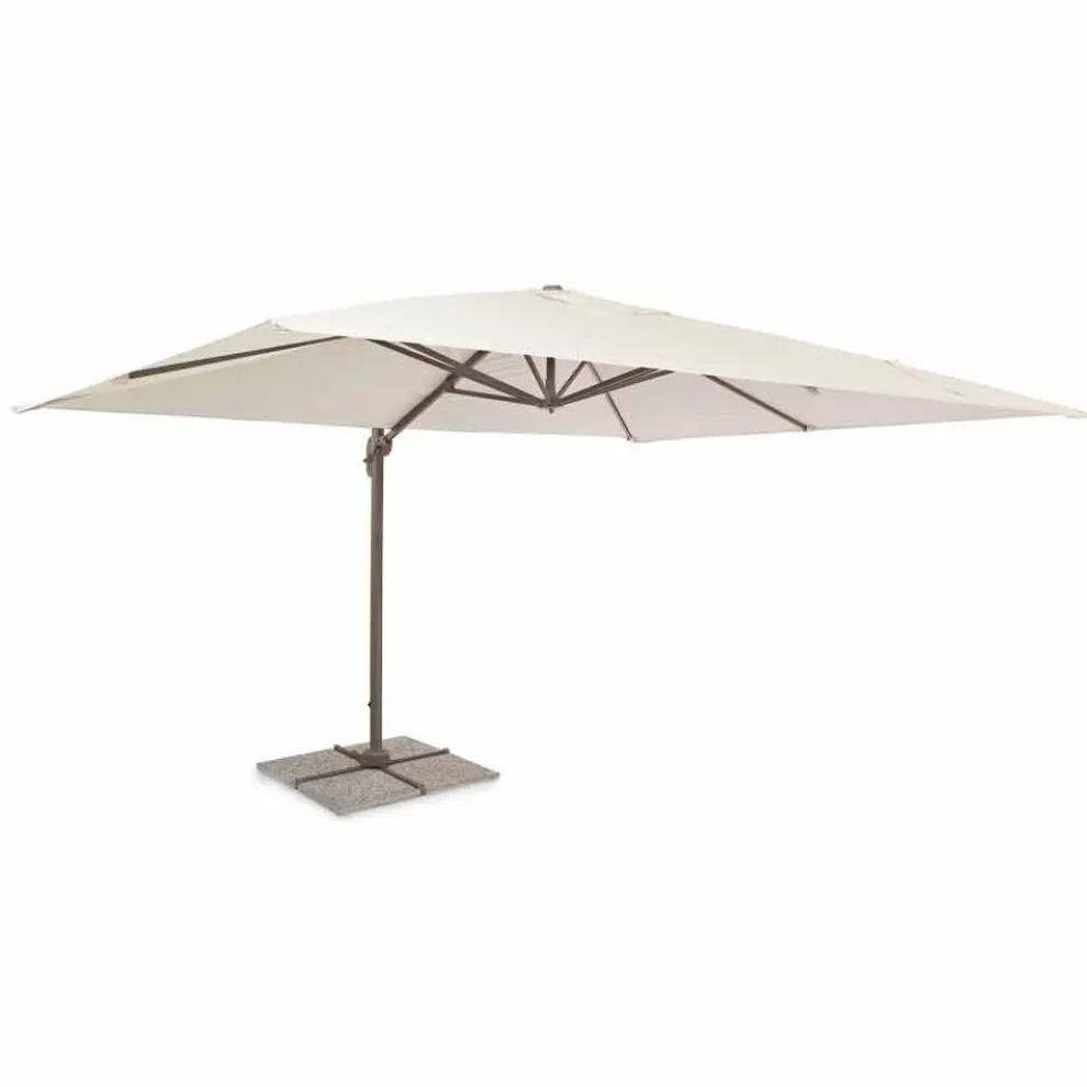 Gartenschirm, 3x4 aus Polyester mit Aluminiumstruktur - Texas