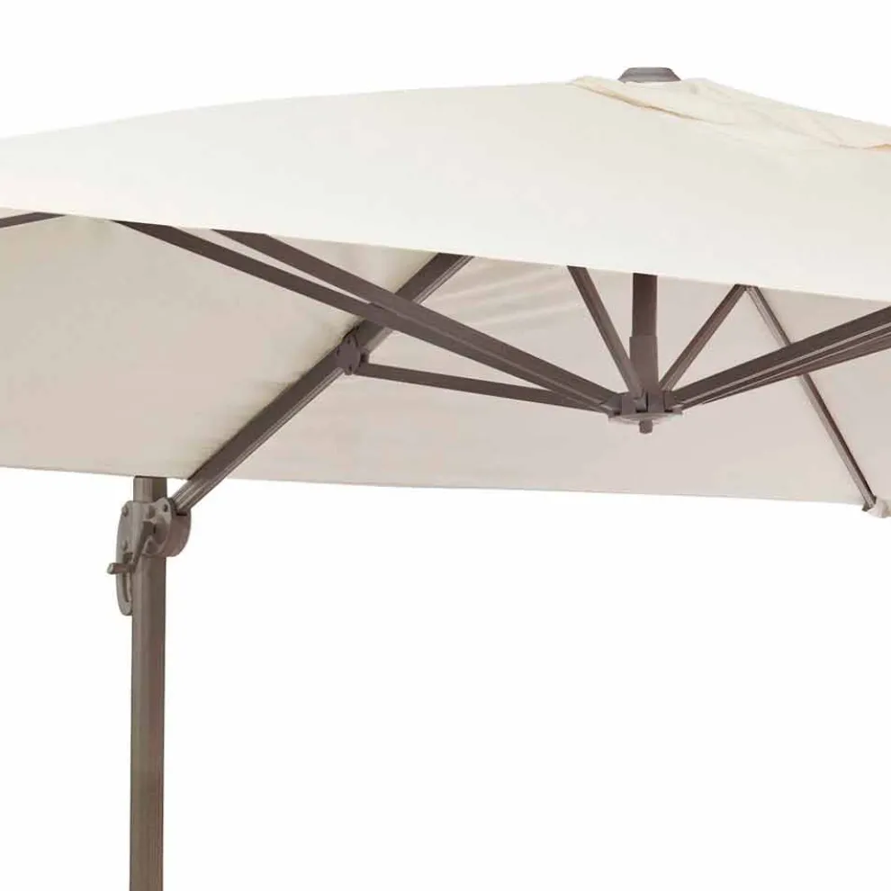 Gartenschirm, 3x4 aus Polyester mit Aluminiumstruktur - Texas