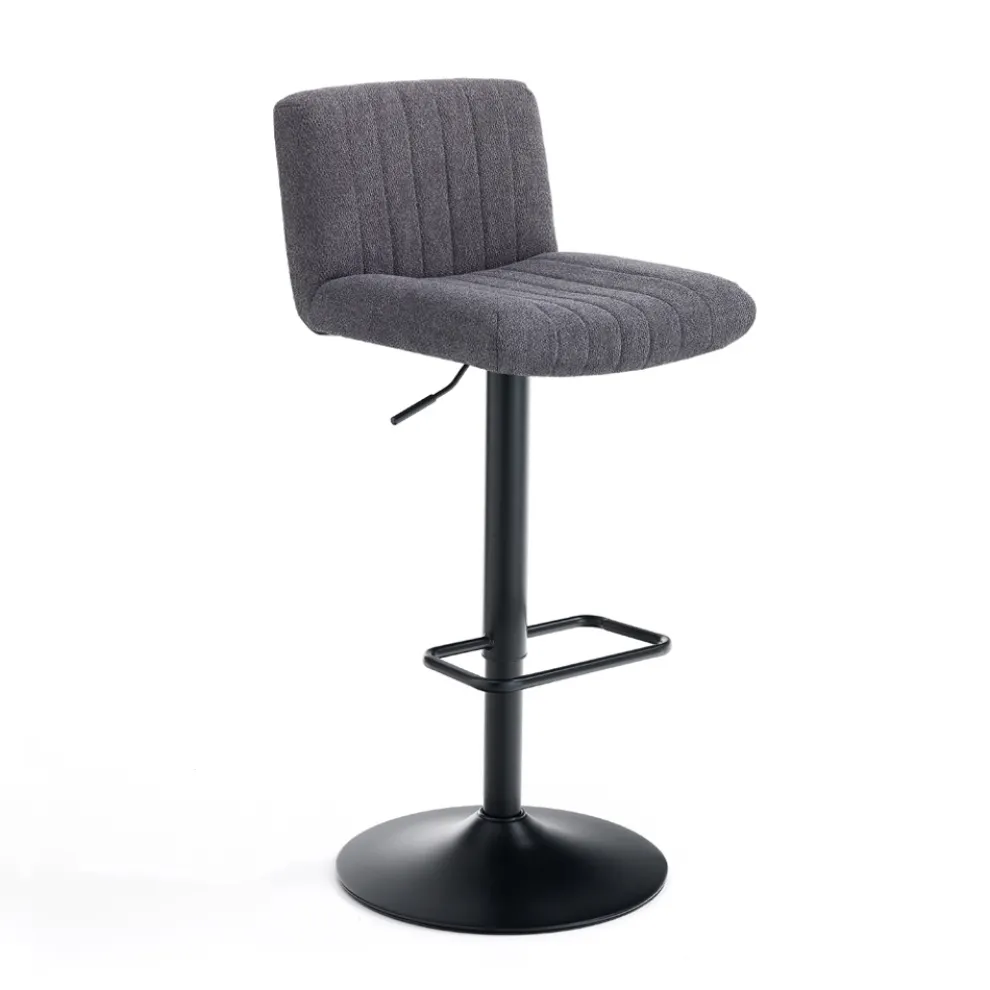 2 Barhocker aus Stoff und Stahl - Polonio