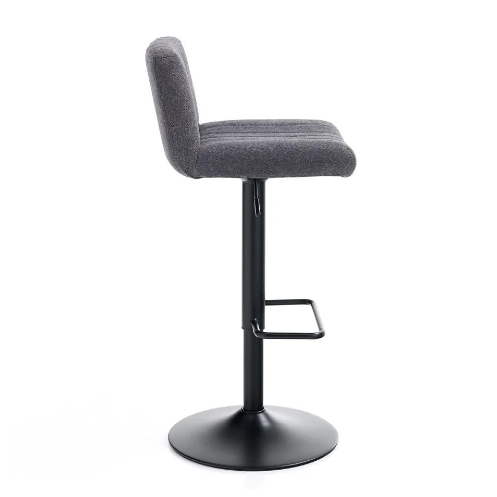 2 Barhocker aus Stoff und Stahl - Polonio