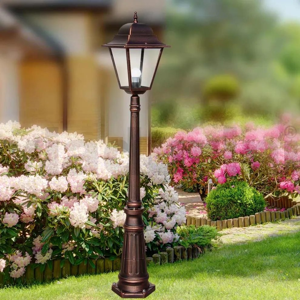 161 cm hohe Außenlampe aus Glas und Aluminiumdruckguss - Alchemist