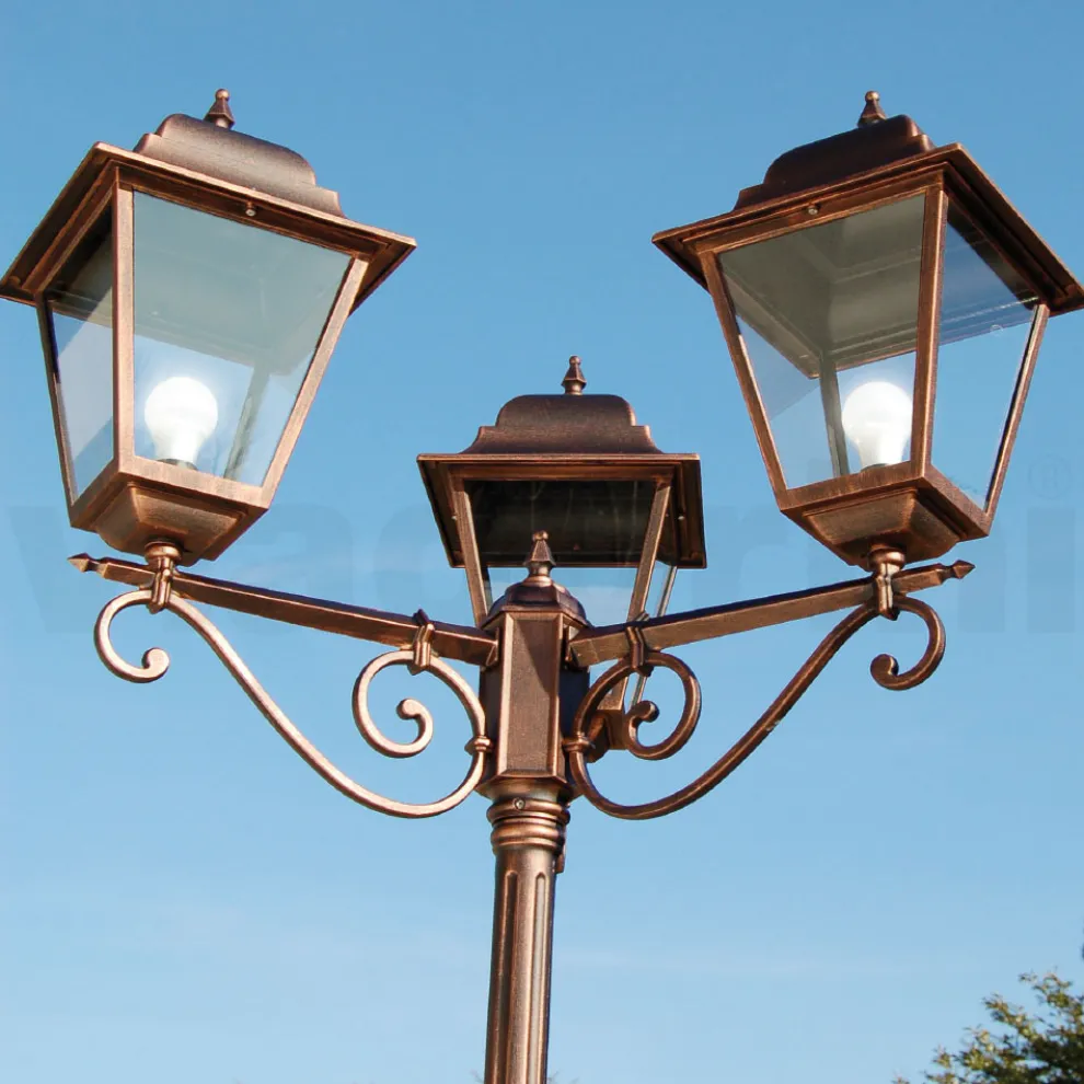 296 cm hohe Außenlampe aus Glas und Aluminiumdruckguss - Alchemist