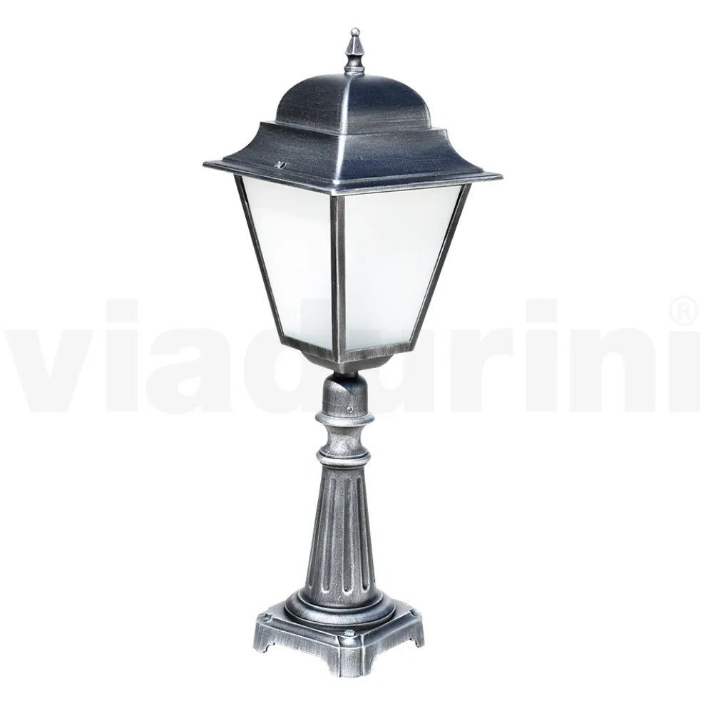 85 cm hohe Außenlampe aus Glas und Aluminiumdruckguss - Alchemist