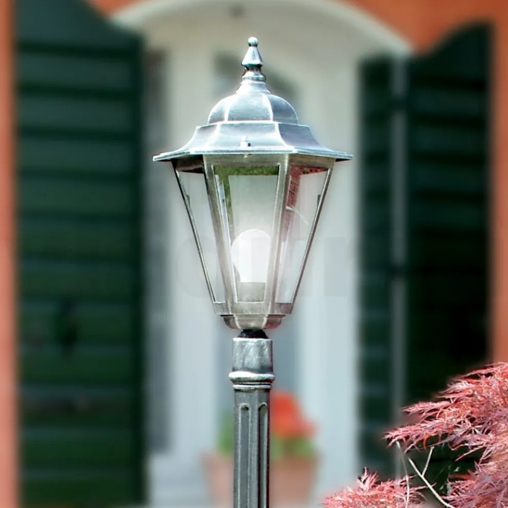 179 cm hohe Gartenlampe aus Glas und 5 Aluminiumausführungen - Pinako