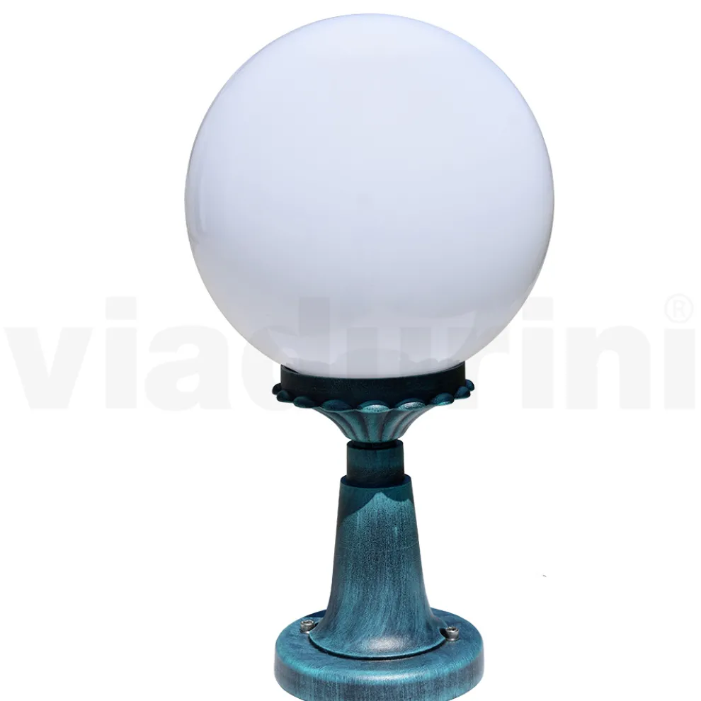 47 cm hohe Straßenlaterne aus schwarzem Acryl und Aluminium, hergestellt in Italien - Trovanero