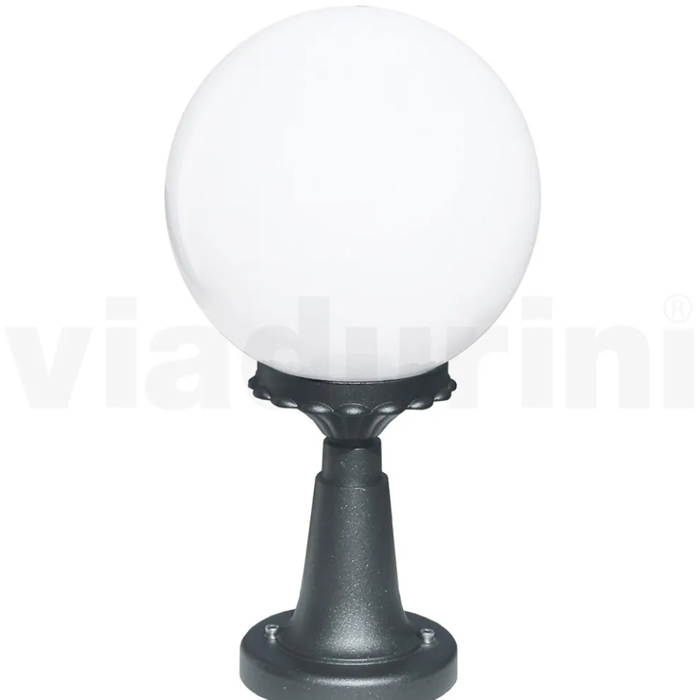 47 cm hohe Straßenlaterne aus Acryl und anthrazitfarbenem Aluminium. Made in Italy - Trovaantracite