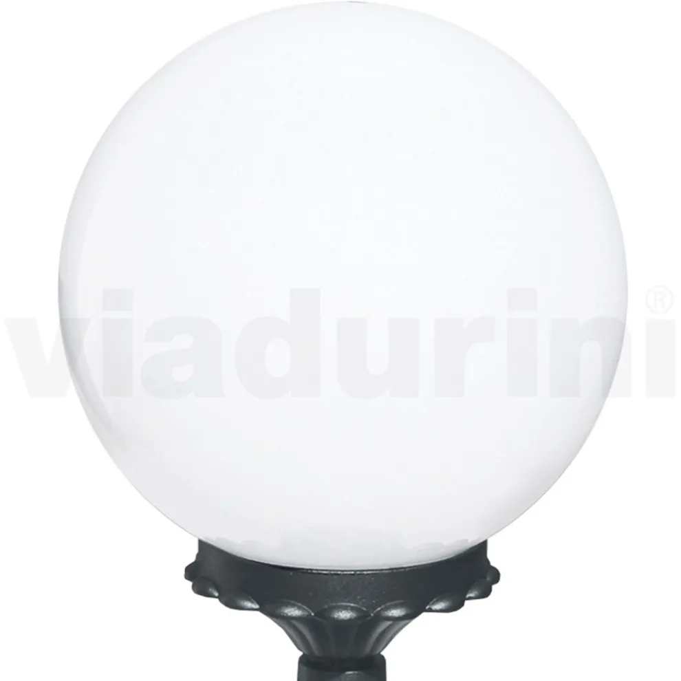 47 cm hohe Straßenlaterne aus Acryl und anthrazitfarbenem Aluminium. Made in Italy - Trovaantracite