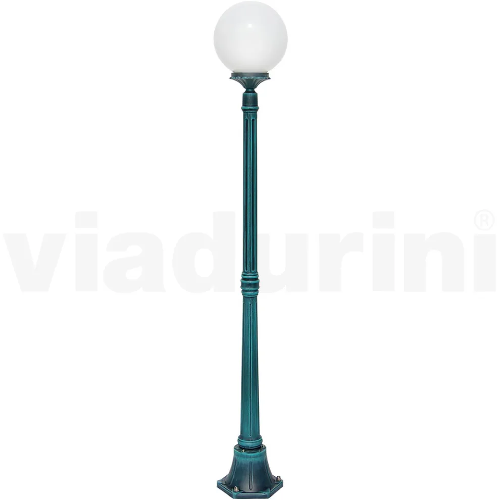 172 cm hohe Straßenlaterne aus schwarzem Acryl und Aluminium Made in Italy - Trovanero