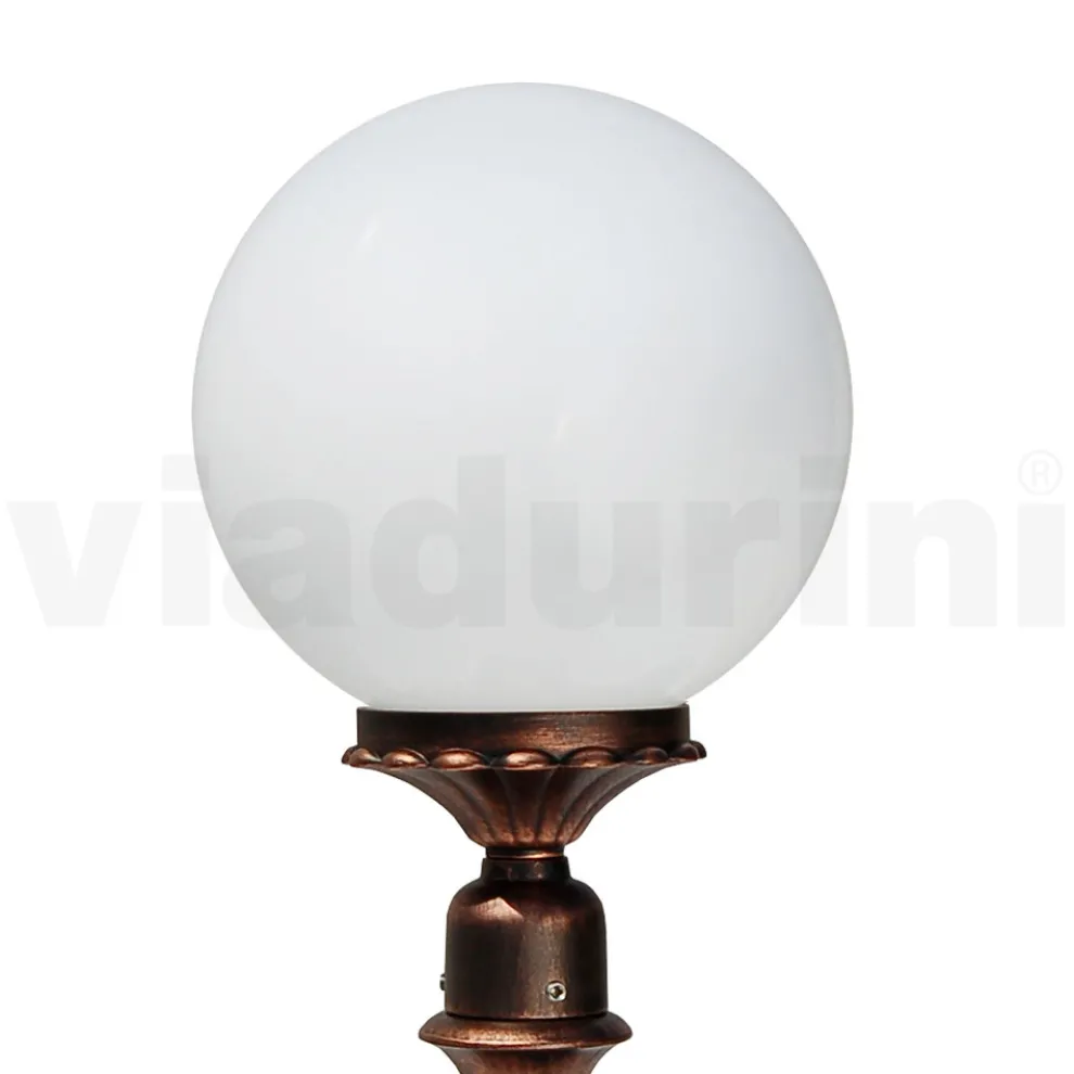 69 cm hohe Straßenlaterne aus schwarzem Acryl und Aluminium, hergestellt in Italien - Trovanero