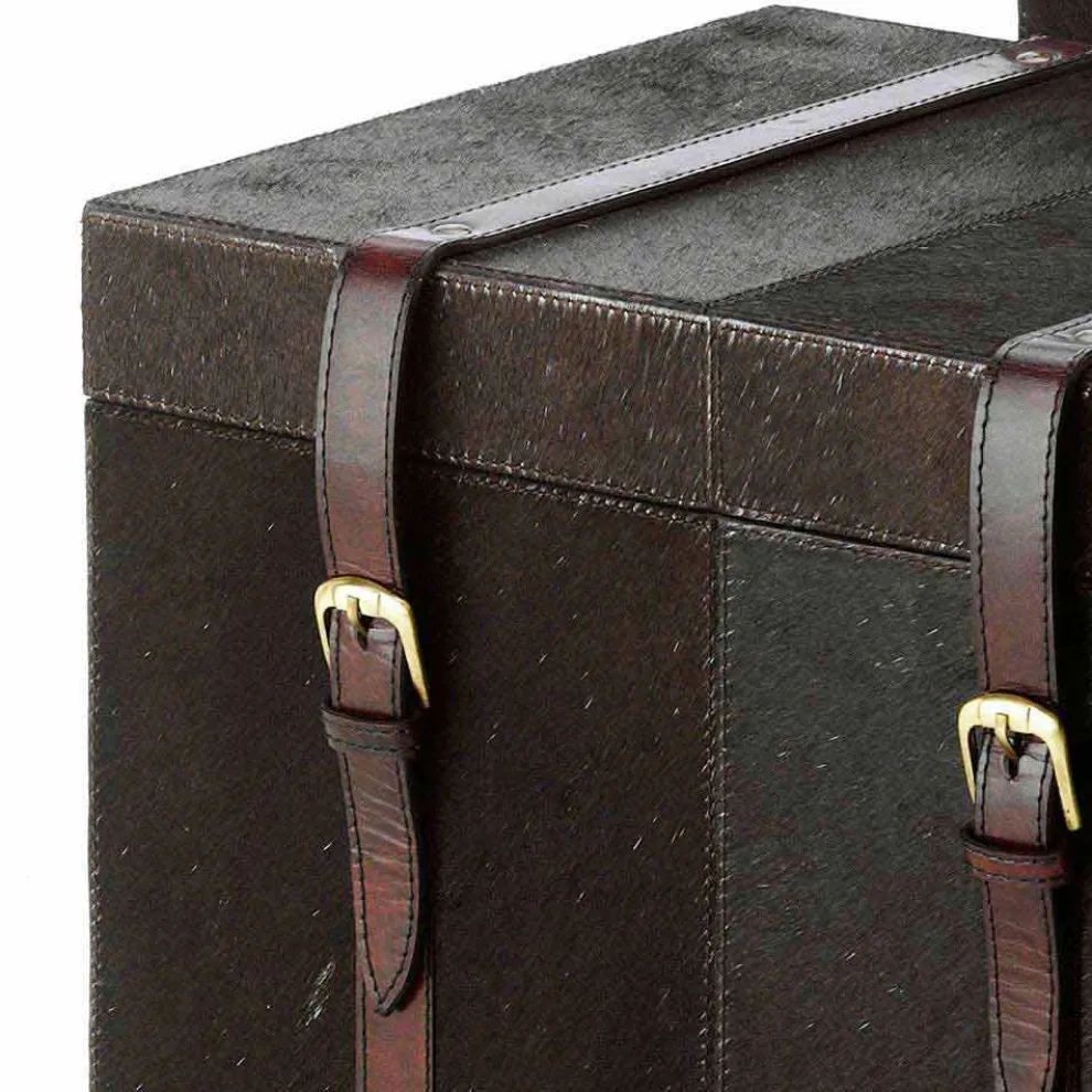 2 Designstämme in Ceskini dunkelbraun Pony, groß und klein