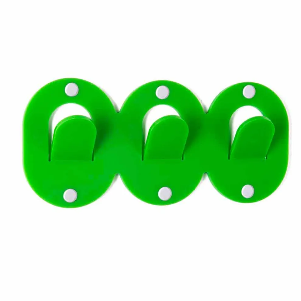 2 dreifacher Wandhalter im farbigen Plexiglas-Clip-Design - Freddie