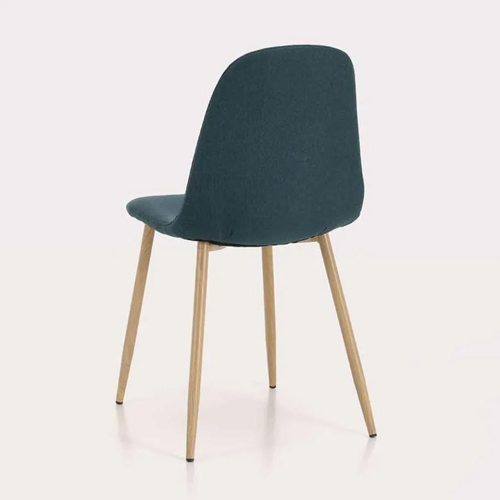 4 Esszimmerstühle mit Stoffsitz und Metallstruktur - Pampa