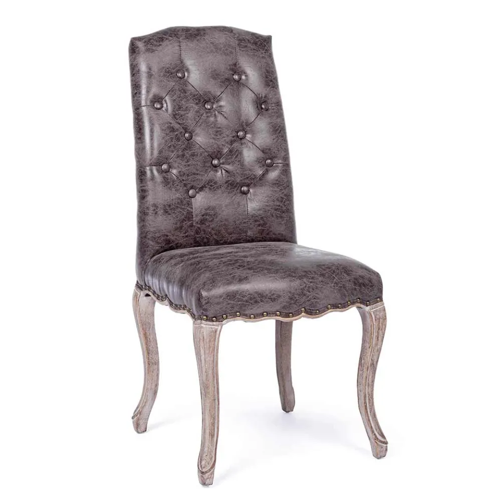 2 Esszimmerstühle mit gepolstertem und gepolstertem Sitz Homemotion - Mania