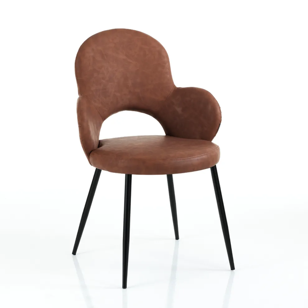 4 Kunstlederstühle in verschiedenen Ausführungen – Amaranth