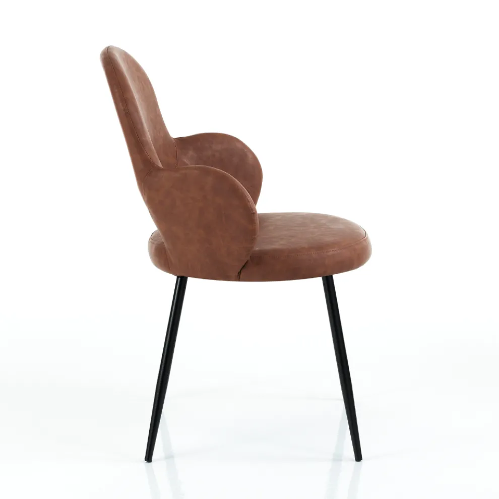 4 Kunstlederstühle in verschiedenen Ausführungen – Amaranth