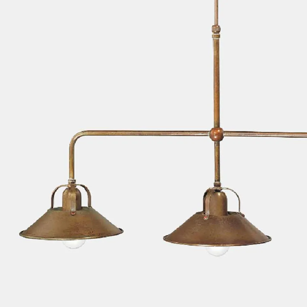 3 Lichter Messing Kronleuchter Vintage Style Made in Italy - Cascina von Il Fanale