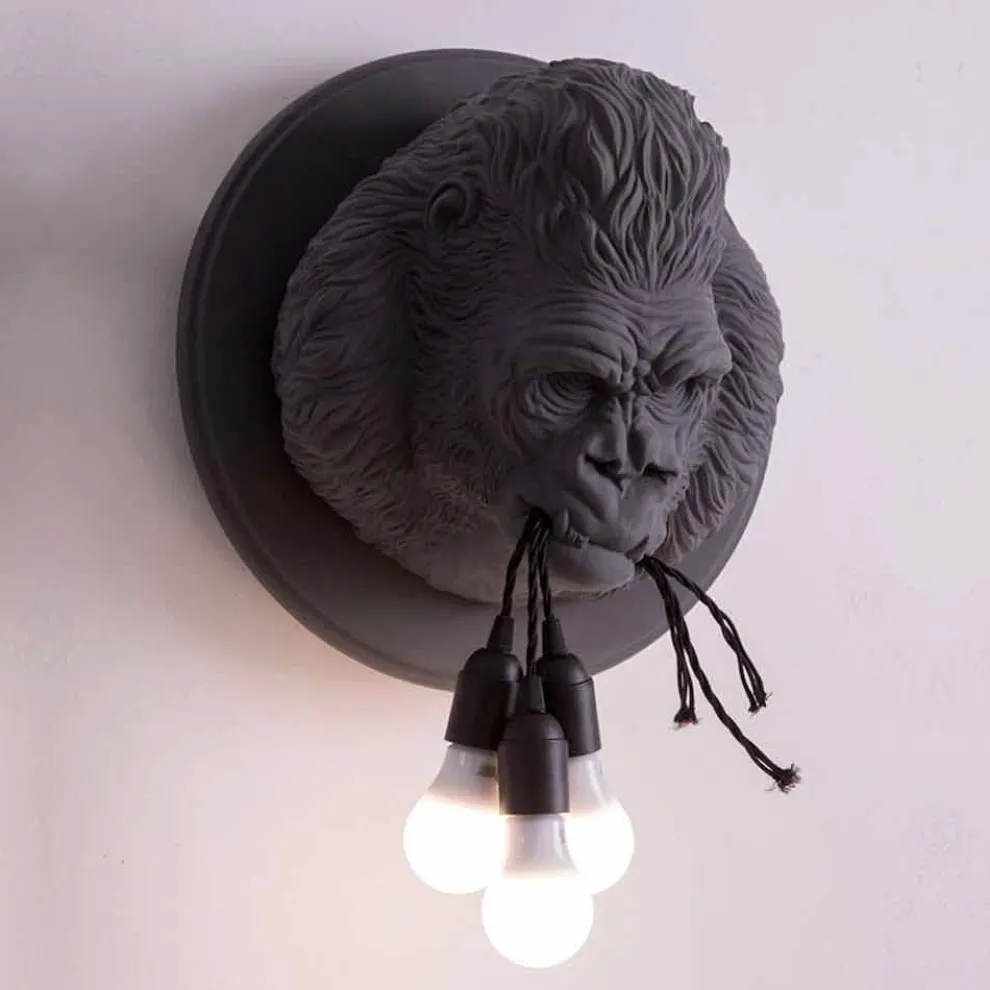 3 Lichter Wandleuchte in Gorilla Ceramic Grey oder White Design - Rillago