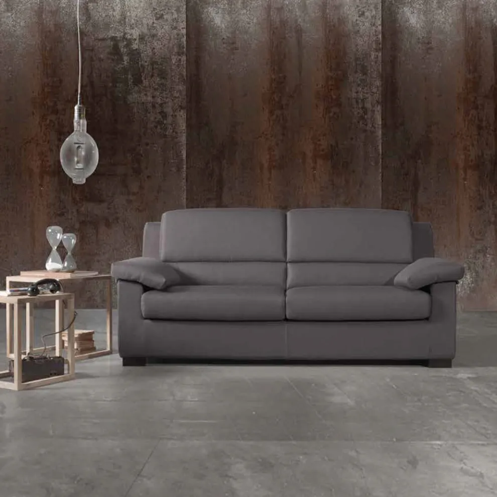 2- oder 3-Sitzer-Sofa mit Stoffbezug und Füßen Made in Italy - Budapest